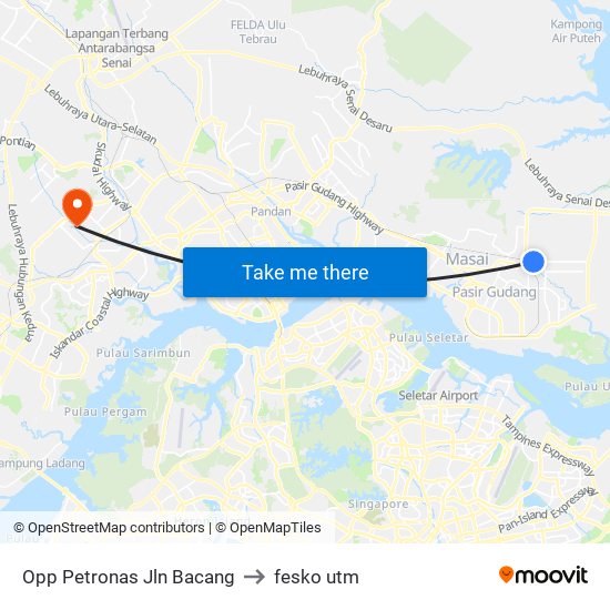 Opp Petronas Jln Bacang to fesko utm map