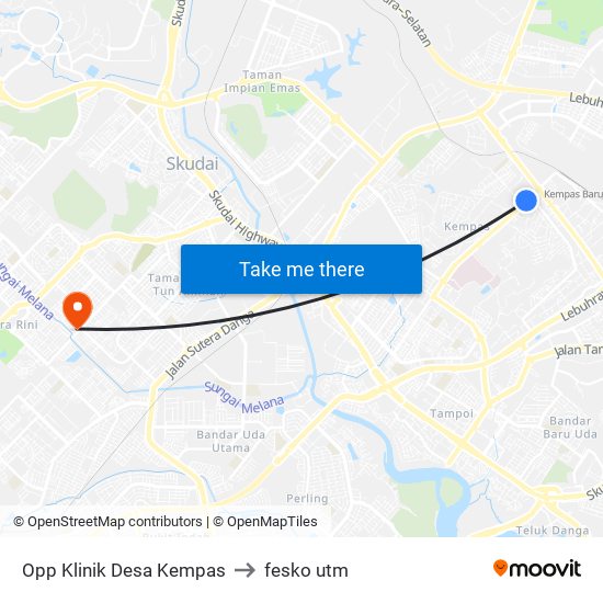 Opp Klinik Desa Kempas to fesko utm map