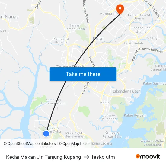 Kedai Makan Jln Tanjung Kupang to fesko utm map
