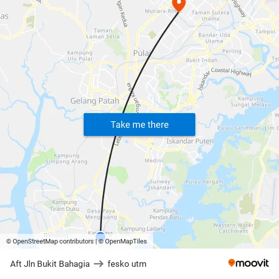 Aft Jln Bukit Bahagia to fesko utm map