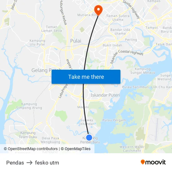 Pendas to fesko utm map