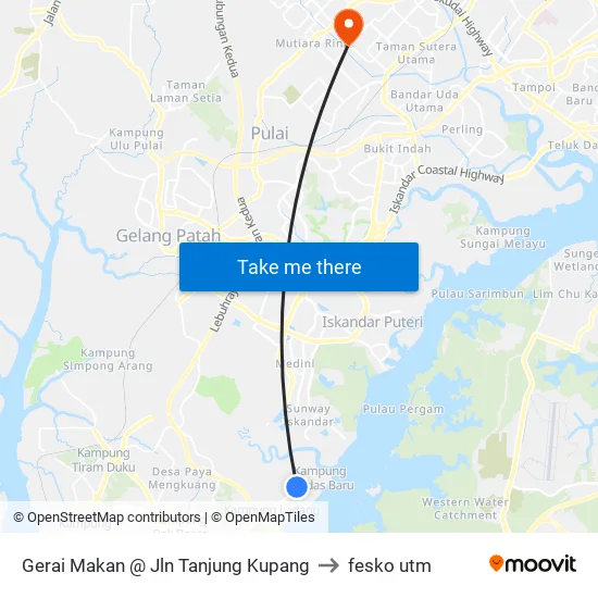 Opp Sekolah Kebangsaan Pendas Laut to fesko utm map