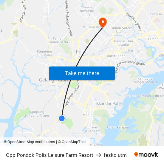 Opp Pondok Polis Leisure Farm Resort to fesko utm map