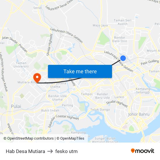 Hab Desa Mutiara to fesko utm map