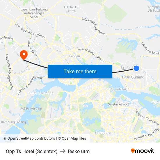 Opp Ts Hotel (Scientex) to fesko utm map