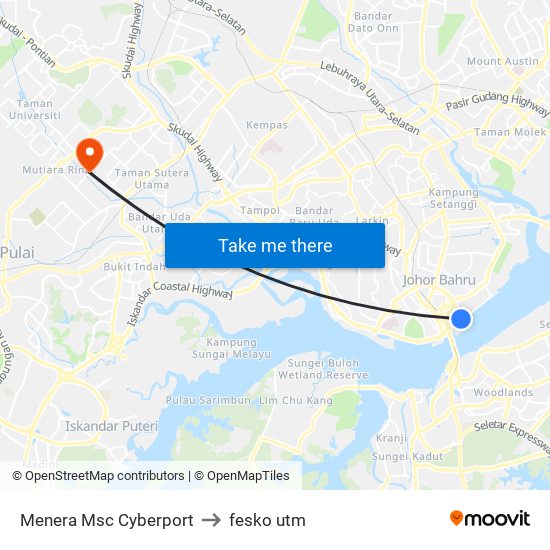 Menera Msc Cyberport to fesko utm map