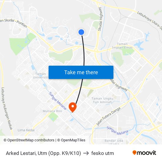 Arked Lestari, Utm (Opp. K9/K10) to fesko utm map