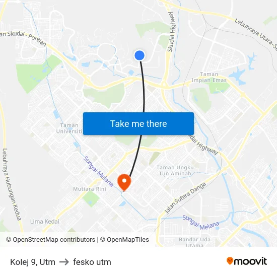 Kolej 9, Utm to fesko utm map