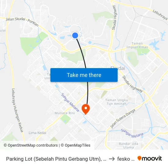 Parking Lot (Sebelah Pintu Gerbang Utm), Lingkaran Ilmu to fesko utm map
