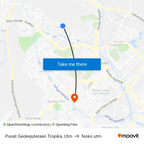 Pusat Geokejuteraan Tropika, Utm to fesko utm map