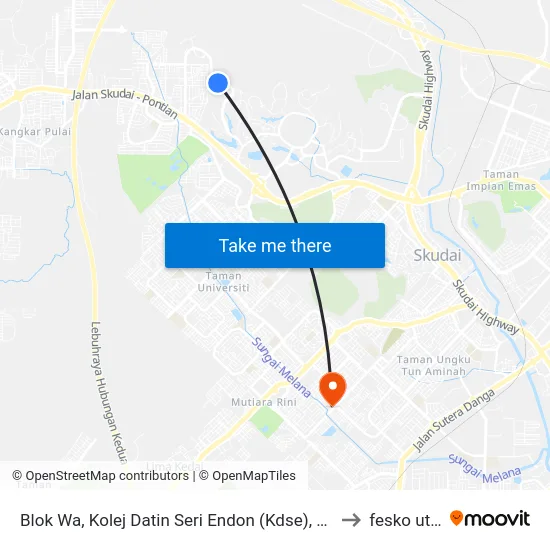 Blok Wa, Kolej Datin Seri Endon (Kdse), Utm to fesko utm map