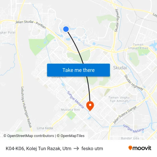 K04-K06, Kolej Tun Razak, Utm to fesko utm map