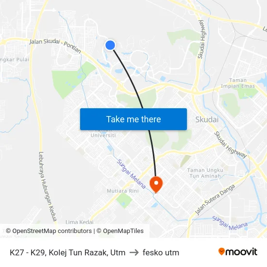 K27 - K29, Kolej Tun Razak, Utm to fesko utm map
