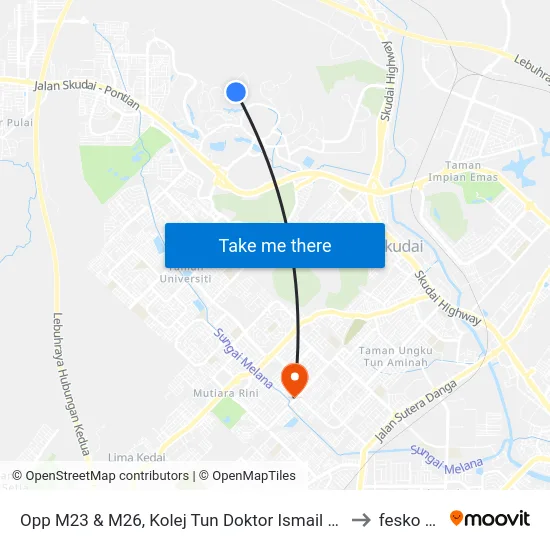 Opp M23 & M26, Kolej Tun Doktor Ismail (Ktdi), Utm to fesko utm map