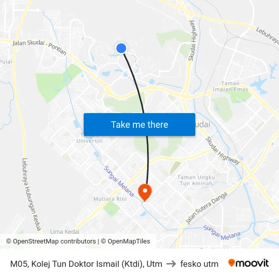M05, Kolej Tun Doktor Ismail (Ktdi), Utm to fesko utm map