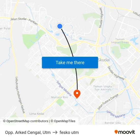 Opp. Arked Cengal, Utm to fesko utm map
