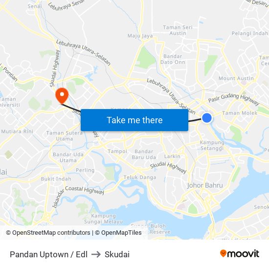 Pandan Uptown / Edl to Skudai map