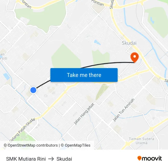 SMK Mutiara Rini to Skudai map