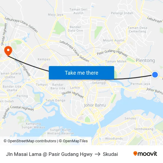 Jln Masai Lama @ Pasir Gudang Hgwy to Skudai map