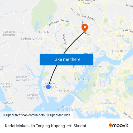 Kedai Makan Jln Tanjung Kupang to Skudai map