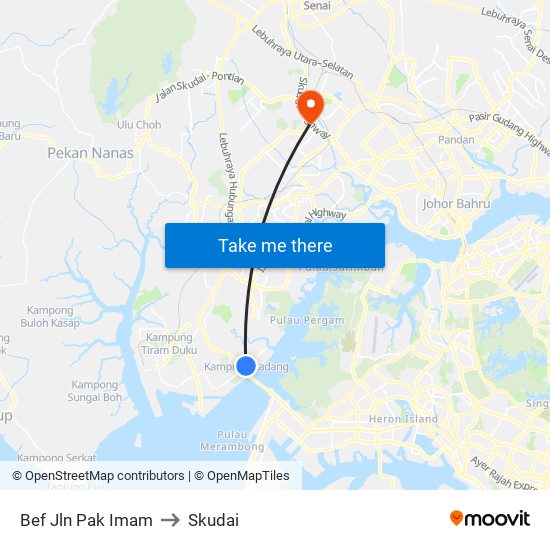 Bef Jln Pak Imam to Skudai map