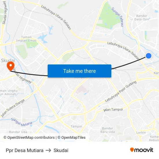 Ppr Desa Mutiara to Skudai map