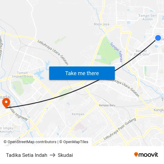 Tadika Setia Indah to Skudai map