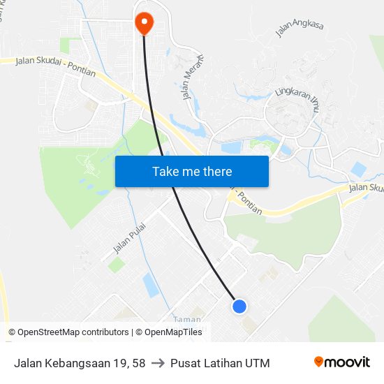 Jalan Kebangsaan 19, 58 to Pusat Latihan UTM map