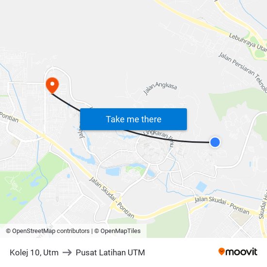 Kolej 10, Utm to Pusat Latihan UTM map