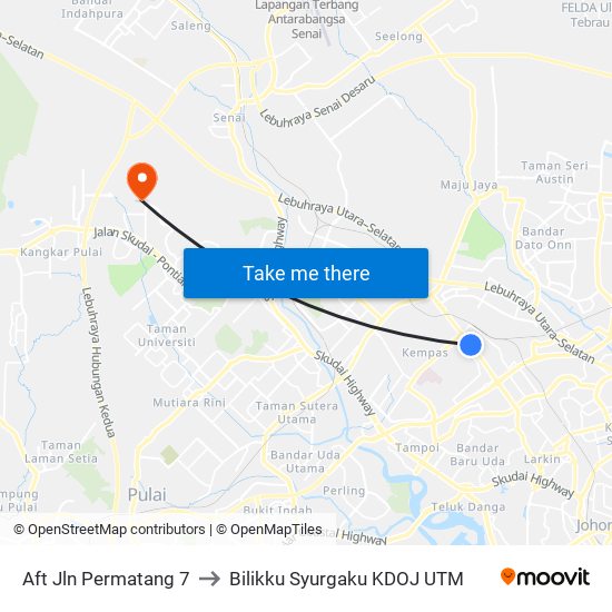 Aft Jln Permatang 7 to Bilikku Syurgaku KDOJ UTM map