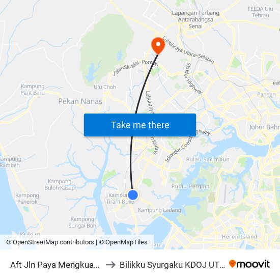 Aft Jln Paya Mengkuang to Bilikku Syurgaku KDOJ UTM map