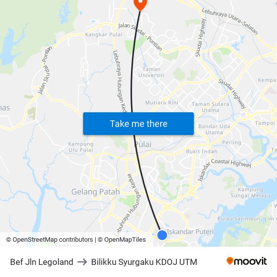 Bef Jln Legoland to Bilikku Syurgaku KDOJ UTM map