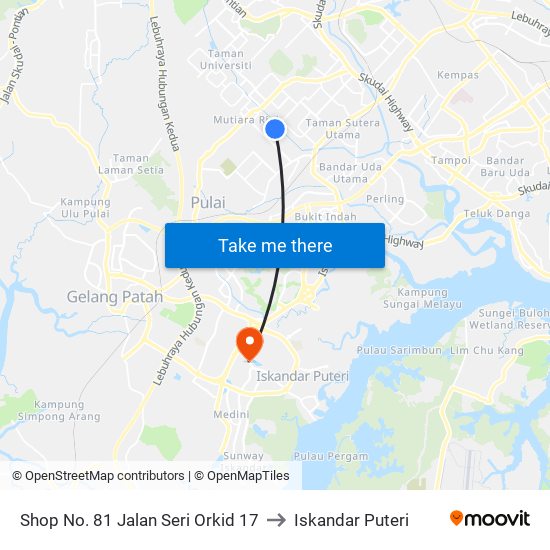 Jalan Hang Jebat 02 (0000451) to Iskandar Puteri map