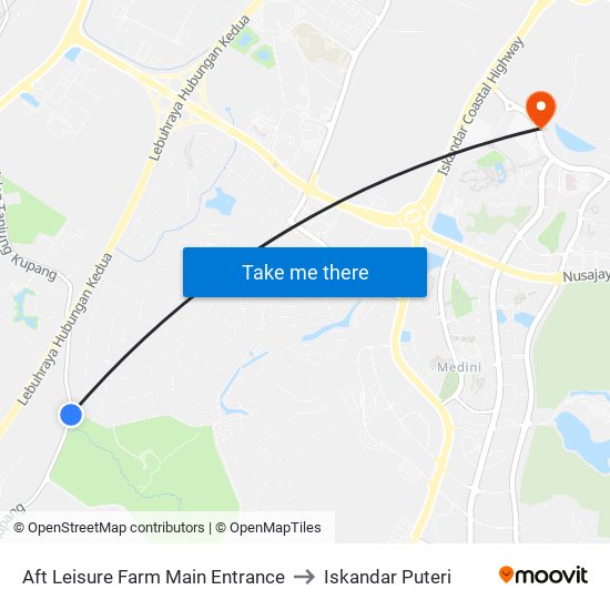 Aft Leisure Farm Main Entrance to Iskandar Puteri map