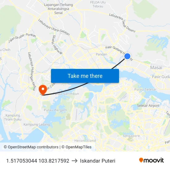 1.517053044	103.8217592 to Iskandar Puteri map