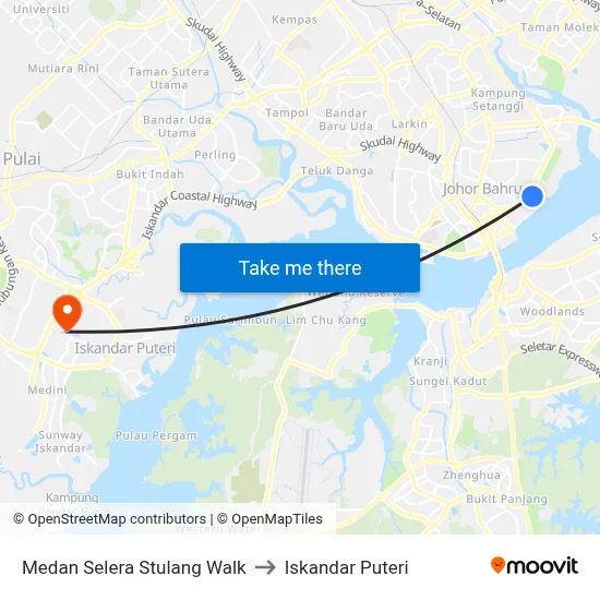 Medan Selera Stulang Walk to Iskandar Puteri map