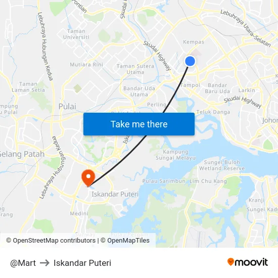 @Mart to Iskandar Puteri map
