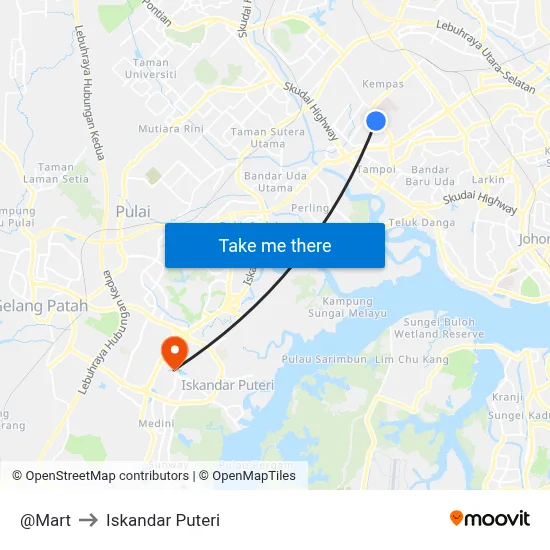 @Mart to Iskandar Puteri map