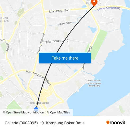 Galleria (0008095) to Kampung Bakar Batu map