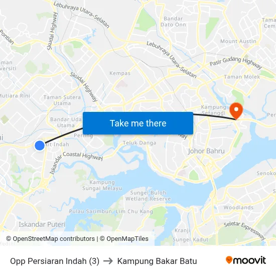 Opp Persiaran Indah (3) to Kampung Bakar Batu map