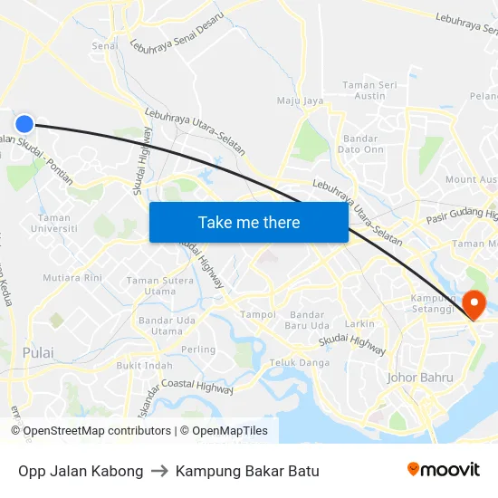 Opp Jalan Kabong to Kampung Bakar Batu map