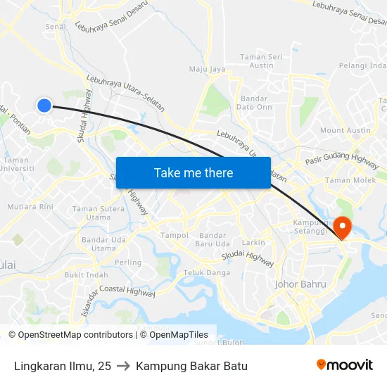 Lingkaran Ilmu, 25 to Kampung Bakar Batu map