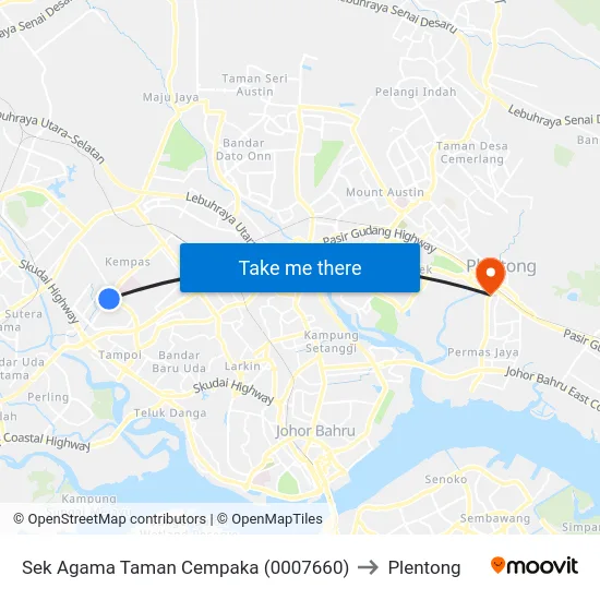 Sek Agama Taman Cempaka (0007660) to Plentong map
