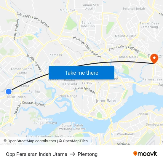 Opp Persiaran Indah Utama to Plentong map