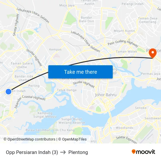 Opp Persiaran Indah (3) to Plentong map