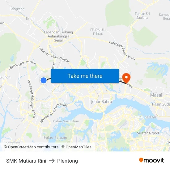 SMK Mutiara Rini to Plentong map