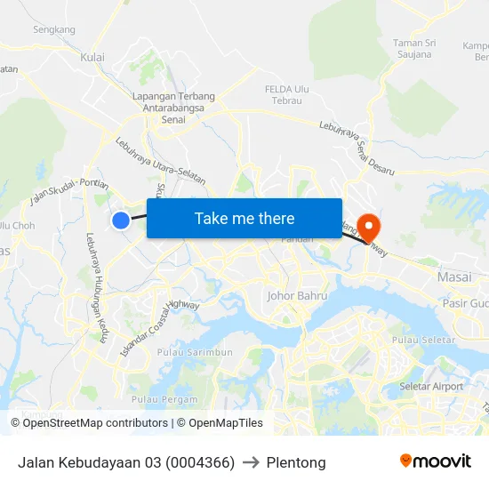 Jalan Kebudayaan 03 (0004366) to Plentong map