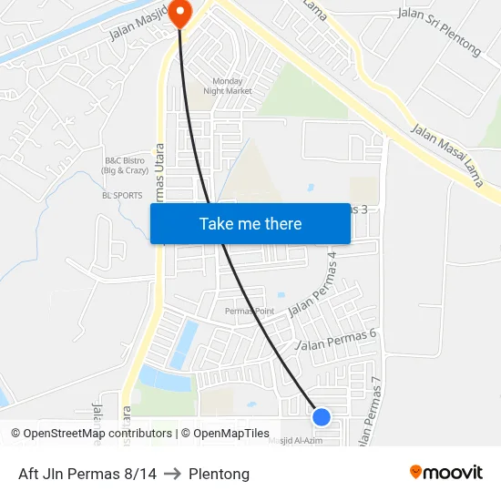 Aft Jln Permas 8/14 to Plentong map