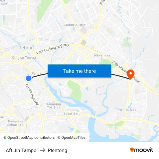 Aft Jln Tampoi to Plentong map