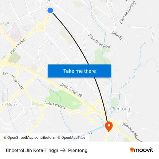 Bhpetrol Jln Kota Tinggi to Plentong map